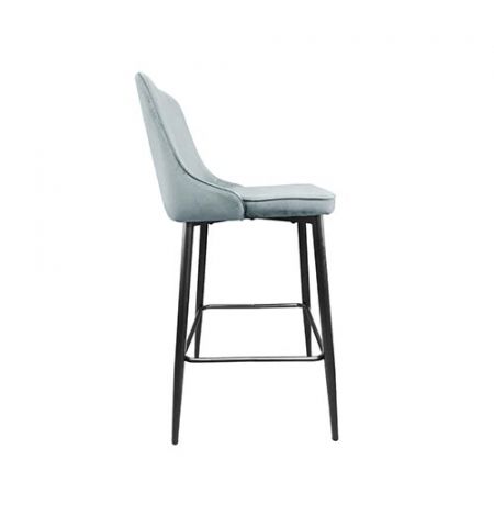 Scaun de Bar Clasic Light Blue HLR-61+Black Legs