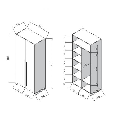 Dulap Haine 90 (Poliță)