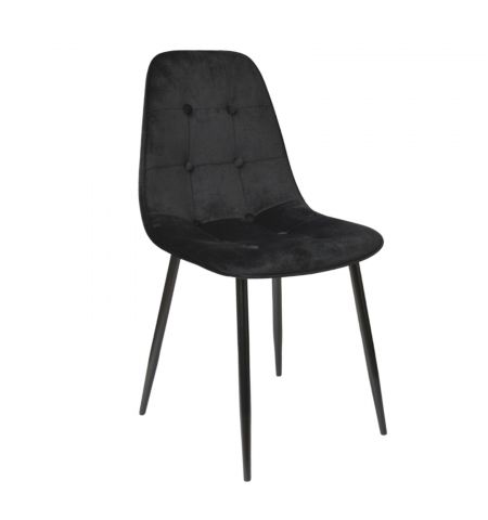 Scaun M-01-3 (Hlr-66) Catifea Black+Black Legs