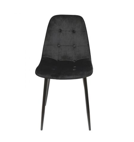 Scaun M-01-3 (Hlr-66) Catifea Black+Black Legs