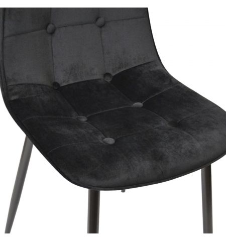 Scaun M-01-3 (Hlr-66) Catifea Black+Black Legs