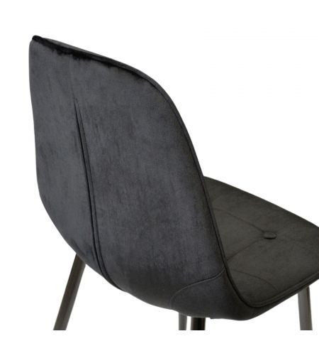 Scaun M-01-3 (Hlr-66) Catifea Black+Black Legs