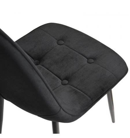 Scaun M-01-3 (Hlr-66) Catifea Black+Black Legs