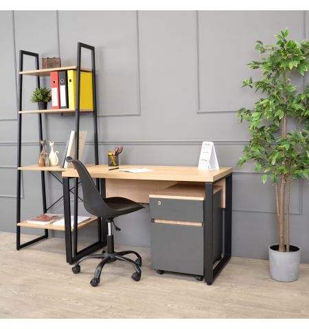 Masa Birou B-120 (120x60)~Sonoma/Black