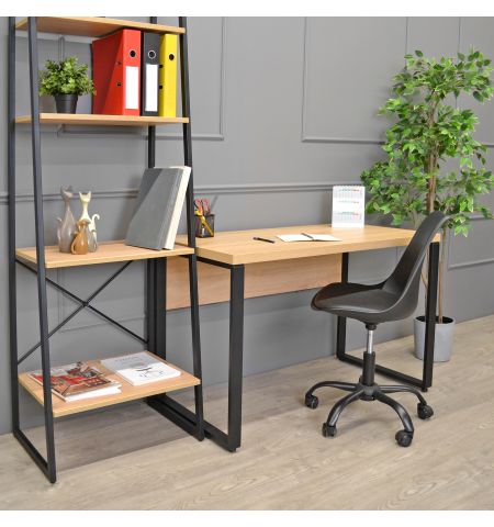 Masa Birou B-120 (120x60)~Sonoma/Black