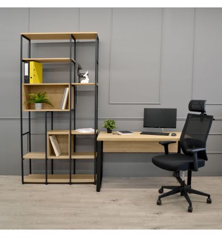 Masa Birou B-130 (130x68) Sonoma/Black