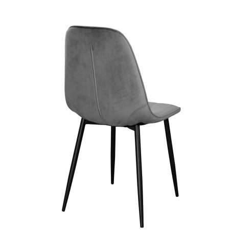 Scaun M-01-3 (Hlr-21) Catifea Dark Grey+Black Legs