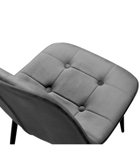 Scaun M-01-3 (Hlr-21) Catifea Dark Grey+Black Legs