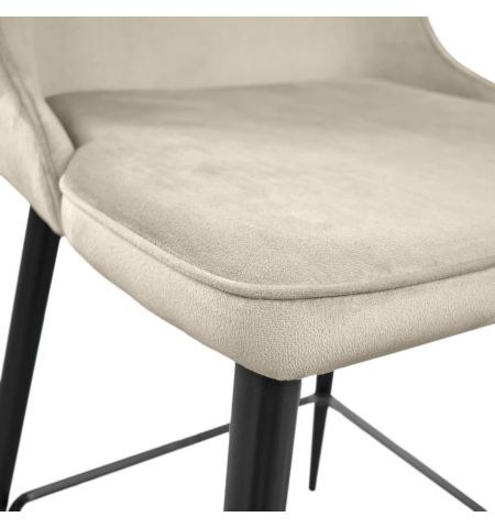 Scaun de Bar Clasic Small Beige HLR7+Black Legs