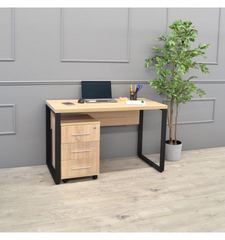 Masa Birou B-120 (120x60)~Sonoma/Black