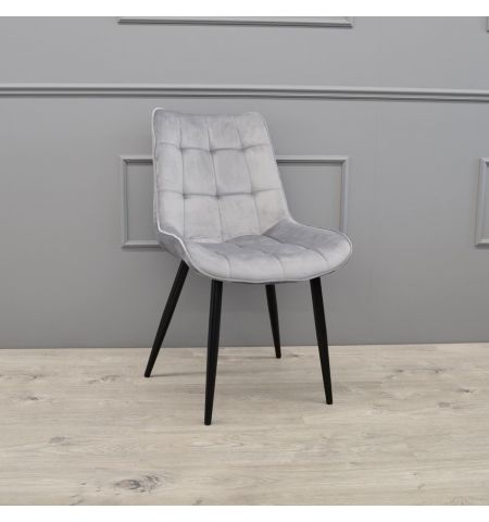 Scaun Hans Catifea Grey HLR20+Black Legs