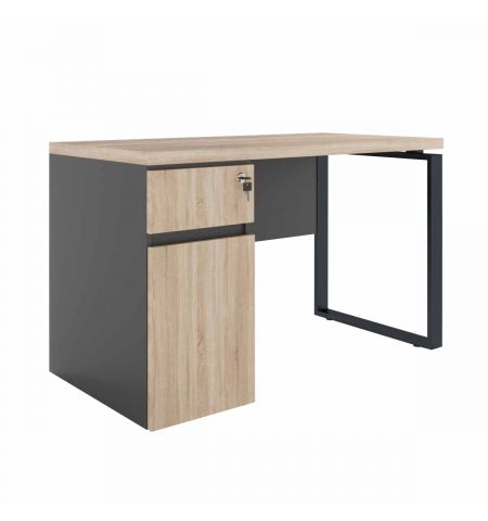 Masa Birou+BOX încorporat Stânga 1200x600 Sonoma/Black