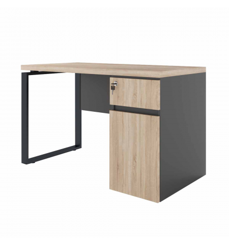 Masa Birou+BOX încorporat Dreapta 1200×600 Sonoma/Black