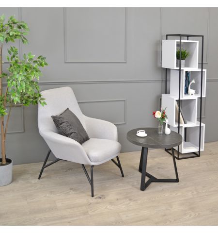 Măsuță Cafea CALIPSO Marmură Neagră Ø60