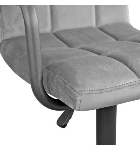 Scaun de Bar SB-042~Catifea Grey Nr.40+Black Leg