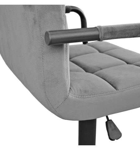 Scaun de Bar SB-042~Catifea Grey Nr.40+Black Leg