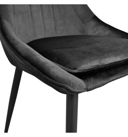 Scaun Florida Catifea Black HLR66