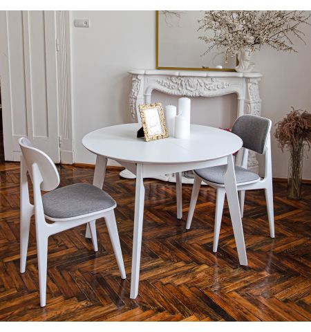 Scaun LULA Stofa (Malmo 90)+White Legs