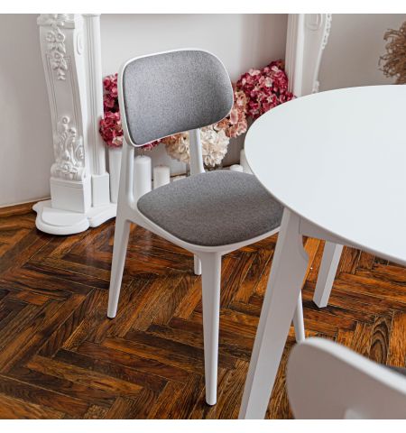 Scaun LULA Stofa (Malmo 90)+White Legs