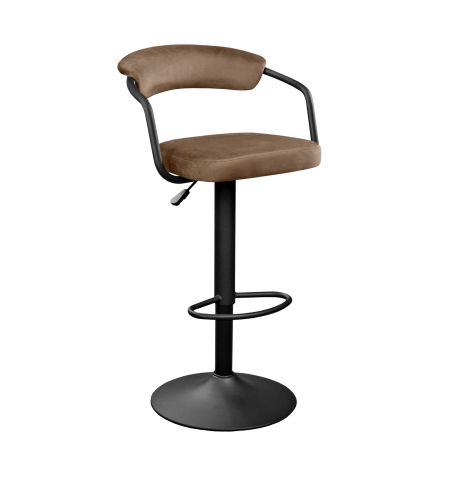 Scaun Bar SB-31 Catifea Brown MQCJ-10-B+Black Legs