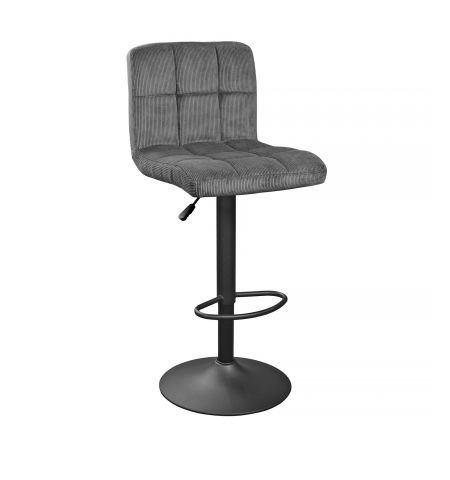 Scaun de bar SB-044~Velvet Dark Grey Nr.08+Black Legs