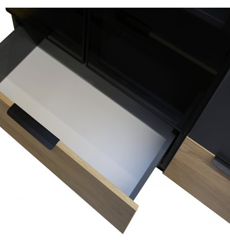 Dulap cu rame de aluminiu și iluminare LED