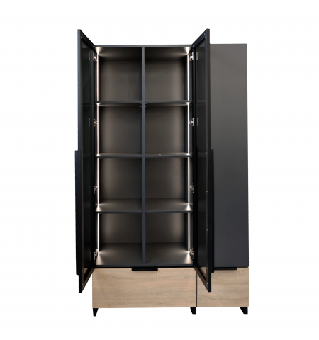 Dulap cu rame de aluminiu și iluminare LED