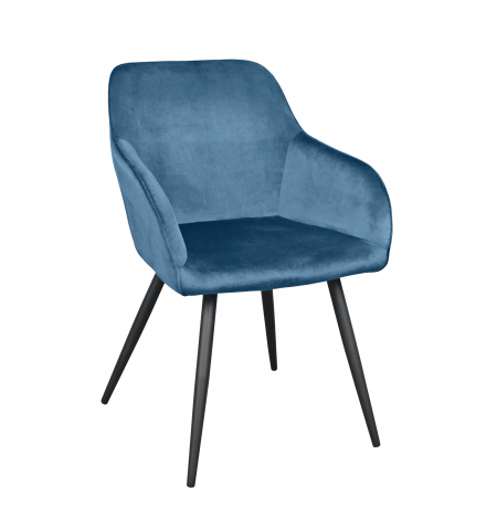 Scaun Airis Catifea Blue HLR63 + Black Legs
