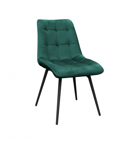 Scaun Capella Catifea Dark Green HLR57+Black Legs