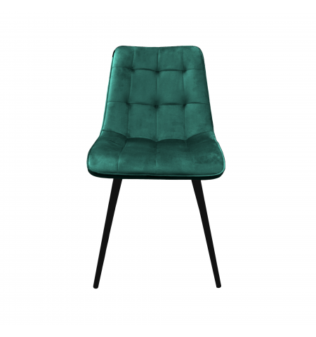 Scaun Capella Catifea Dark Green HLR57+Black Legs