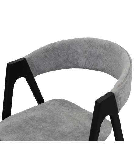 Scaun Rustic Grey+Black Legs