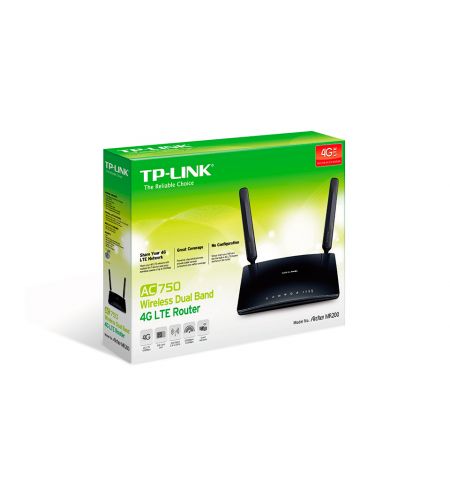 Wi-Fi роутер TP-LINK Archer MR200 / AC750 Dual Band / 4G LTE / Wi-Fi5 / Gigabit / 1WAN+3LAN / 3 Wifi internal / 2 LTE detachable antennas Wi-Fi роутер TP-LINK Archer MR200 / AC750 Dual Band / 4G LTE / Wi-Fi5 / Gigabit / 1WAN+3LAN / 3 Wifi internal / 2 LTE detachable antennas