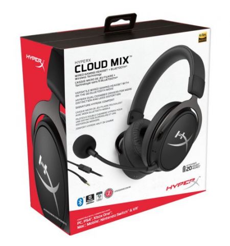 Casti Gaming Wireless HyperX Cloud MIX, Bluetooth/PC, black [HX-HSCAM-GM]