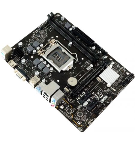 BIOSTAR H310MHP, Socket 1151, Intel® H310 (9th/8th Gen CPU), Dual 2xDDR4-2666, CPU Intel graphics, VGA, HDMI, 1xPCIe X16, 4xSATA3, 2xPCIe X1, ALC887 HDA, RTL8111H GbE LAN, 4xUSB3.1, 95W, mATX BIOSTAR H310MHP, Socket 1151, Intel® H310 (9th/8th Gen CPU), Dual 2xDDR4-2666, CPU Intel graphics, VGA, HDMI, 1xPCIe X16, 4xSATA3, 2xPCIe X1, ALC887 HDA, RTL8111H GbE LAN, 4xUSB3.1, 95W, mATX