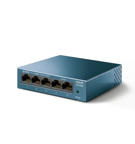 Switch TP-LINK LS105G / 5 port / Gigabit / RJ45 / steel case, LiteWave, Green Technology Switch TP-LINK LS105G / 5 port / Gigabit / RJ45 / steel case, LiteWave, Green Technology