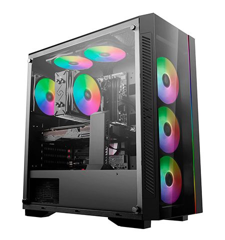 Carcasa DEEPCOOL MATREXX 55 V3 ADD-RGB / w/oPSU / Side panel / RGB lighting strip / ATX / Black Carcasa DEEPCOOL MATREXX 55 V3 ADD-RGB / w/oPSU / Side panel / RGB lighting strip / ATX / Black