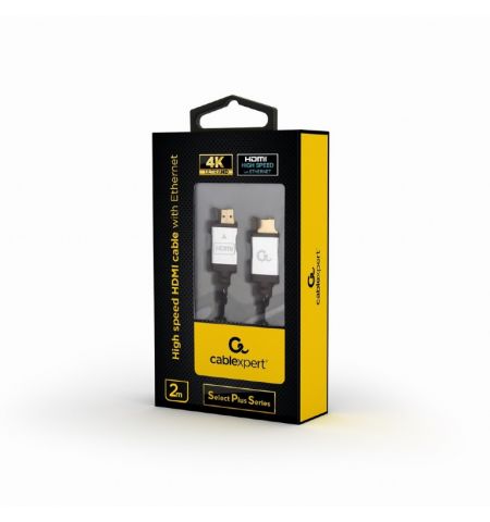 Cable HDMI  CCB-HDMIL-2M, 2m, male-male, Select Plus Series, High speed HDMI cable with Ethernet, Supports 4K UHD resolutions at 60 Hz, Durable nylon braiding and premium style connectors Cable HDMI  CCB-HDMIL-2M, 2m, male-male, Select Plus Series, High speed HDMI cable with Ethernet, Supports 4K UHD resolutions at 60 Hz, Durable nylon braiding and premium style connectors