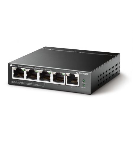 PoE Switch TP-LINK TL-SG105LP / 5 port / Gigabit / RJ45 / steel case