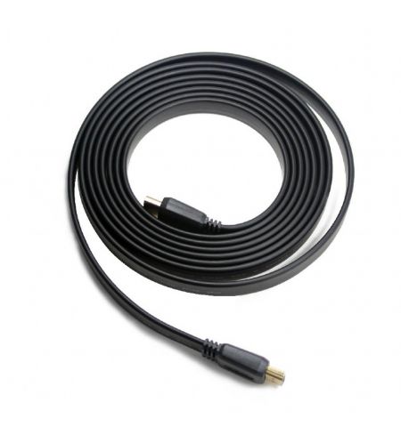 Cable HDMI  CC-HDMI4F-6, 1.8 m, High speed HDMI flat cable with Ethernet, Supports 4K UHD resolutions at 60 Hz, 1.8 m, black color Cable HDMI  CC-HDMI4F-6, 1.8 m, High speed HDMI flat cable with Ethernet, Supports 4K UHD resolutions at 60 Hz, 1.8 m, black color