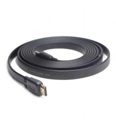 Cable HDMI  CC-HDMI4F-6, 1.8 m, High speed HDMI flat cable with Ethernet, Supports 4K UHD resolutions at 60 Hz, 1.8 m, black color Cable HDMI  CC-HDMI4F-6, 1.8 m, High speed HDMI flat cable with Ethernet, Supports 4K UHD resolutions at 60 Hz, 1.8 m, black color