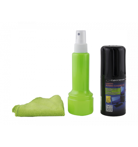 ESPERANZA ES122M  LCD/TFT Cleaner + Microfiber cleaning cloth, 150ml ESPERANZA ES122M  LCD/TFT Cleaner + Microfiber cleaning cloth, 150ml