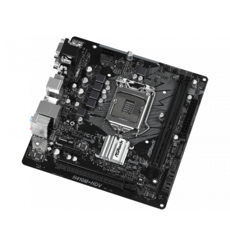 MB ASRock H410M-HDV, Socket 1200, Intel H410 , Dual 2xDDR4-2933, CPU Intel graphics, VGA, DVI, HDMI, 1xPCIe X16, 1xPCIe 2.0 x1, 6xSATA3, ALC887 HDA, G MB ASRock H410M-HDV, Socket 1200, Intel H410 , Dual 2xDDR4-2933, CPU Intel graphics, VGA, DVI, HDMI, 1xPCIe X16, 1xPCIe 2.0 x1, 6xSATA3, ALC887 HDA, G