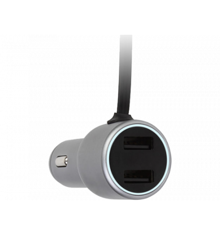 USB Car Charger - Tellur CCY2, 2xUSB (QC 2.4 + 2.4A), cablu Type-C, Silver TLL151151 USB Car Charger - Tellur CCY2, 2xUSB (QC 2.4 + 2.4A), cablu Type-C, Silver TLL151151