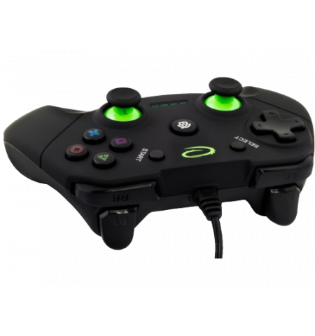Gamepad Wireless Esperanza GLADIATOR EGG108K  Black, vibration Game Pad, 16 buttons, 2 sticks, Ergonomic design, 2 modes (analog and digital), Soft sw Gamepad Wireless Esperanza GLADIATOR EGG108K  Black, vibration Game Pad, 16 buttons, 2 sticks, Ergonomic design, 2 modes (analog and digital), Soft sw