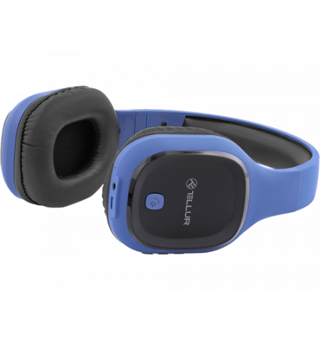 Casti Bluetooth, Over-ear, Pulse, Microfon, Timp de joc muzical p?n? la 8h,  Tellur Blue  TLL511281