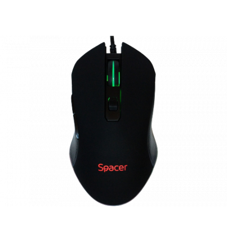 MOUSE GAMING SPACER USB optic, 2400dpi, 6 butoane, 1 rotita scroll,black, iluminare RGB "SP-GM-01" MOUSE GAMING SPACER USB optic, 2400dpi, 6 butoane, 1 rotita scroll,black, iluminare RGB "SP-GM-01"
