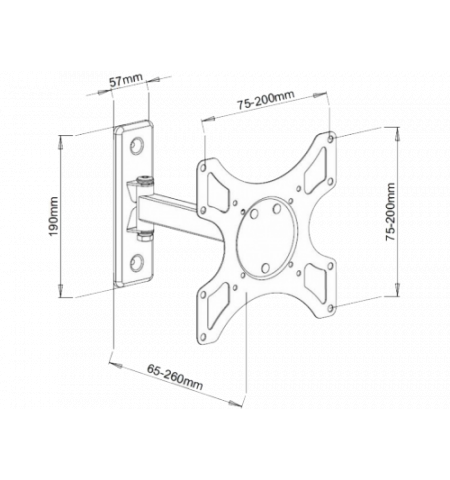 SBOX LCD-2901 Suport TV perete 19''-43'',VESA 200x200,greutate suportata 25kg,rotire 180°+180°,inclinatie ± 12° SBOX LCD-2901 Suport TV perete 19''-43'',VESA 200x200,greutate suportata 25kg,rotire 180°+180°,inclinatie ± 12°