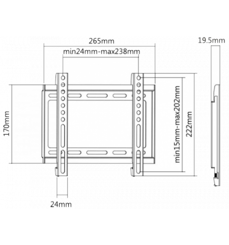 SBOX PLB-2222F Suport TV perete 23''-42'' ,VESA 75x75 -200 x 200 ,greutate suportata 35kg SBOX PLB-2222F Suport TV perete 23''-42'' ,VESA 75x75 -200 x 200 ,greutate suportata 35kg