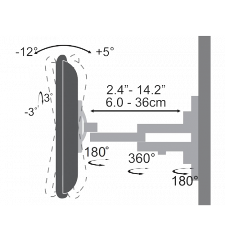 SBOX LCD-223 Suport TV perete 13''-43'',VESA 200x200,greutate suportata 20kg,rotire 180°+180° SBOX LCD-223 Suport TV perete 13''-43'',VESA 200x200,greutate suportata 20kg,rotire 180°+180°