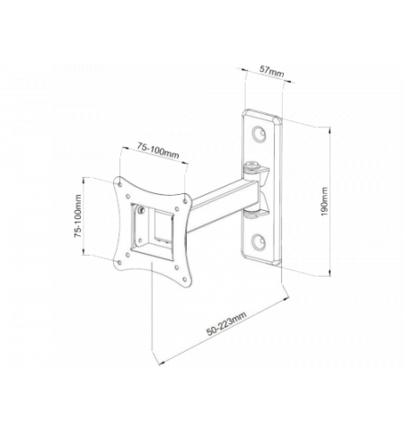 SBOX LCD-901 Suport TV perete 13''-28'',VESA 200x200,greutate suportata 15kg,rotire 180°+180°,inclinatie ± 12° SBOX LCD-901 Suport TV perete 13''-28'',VESA 200x200,greutate suportata 15kg,rotire 180°+180°,inclinatie ± 12°